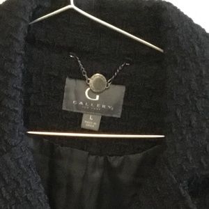 Gallery Black formal trench jacket size L, new without tag